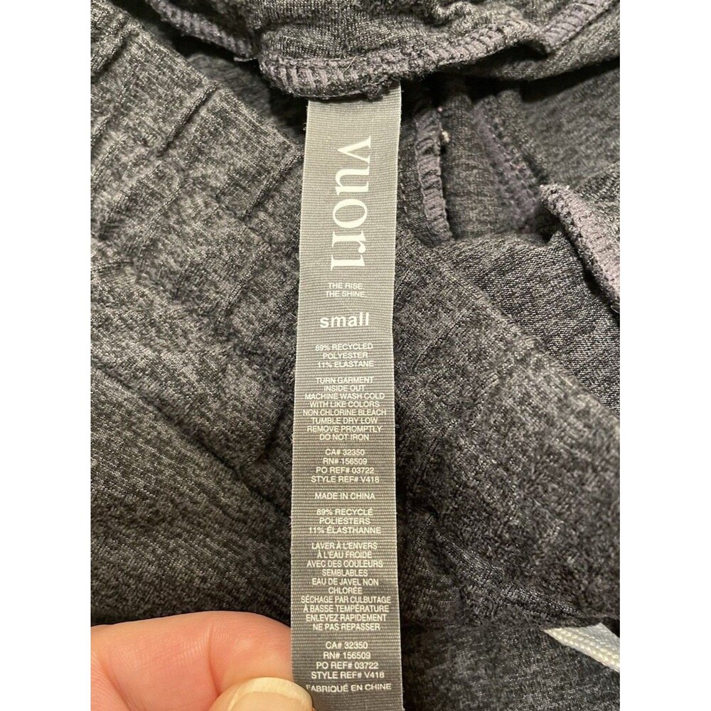 Vuori Mens Small Ponto Performance Pants Jogger Charcoal Heather V418 - Picture 9 of 9